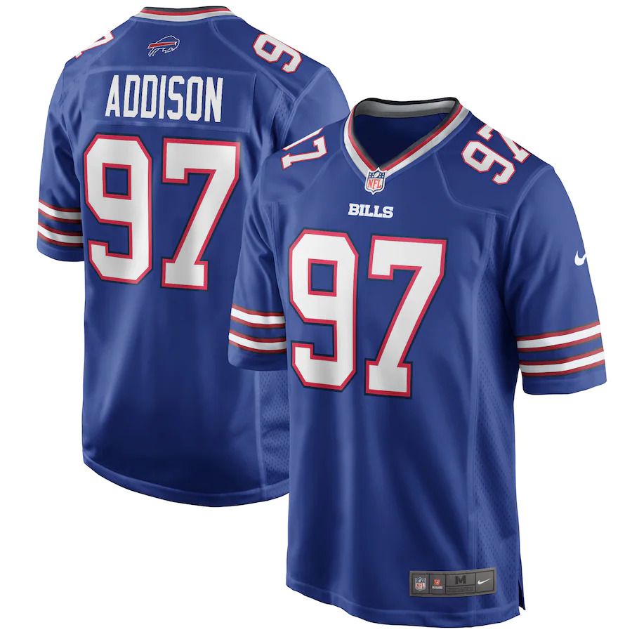 Men Buffalo Bills #97 Mario Addison Nike Royal Game Player NFL Jersey